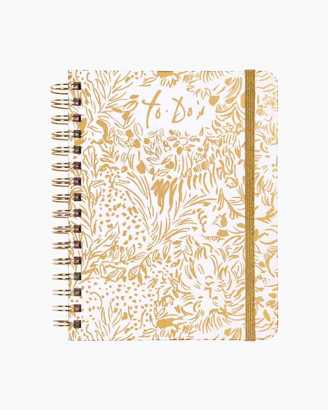 Lilly Pulitzer To Do Planner Gold Metallic Dandy Lions | Women Agendas &amp; Planners