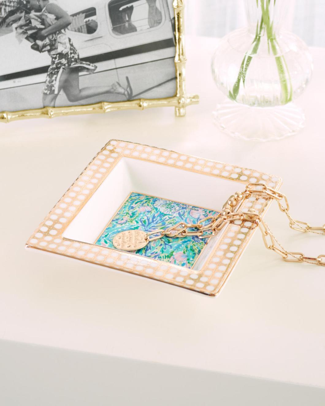 Lilly Pulitzer Trinket Tray Surf Blue Soleil It On Me | Women Home Decor