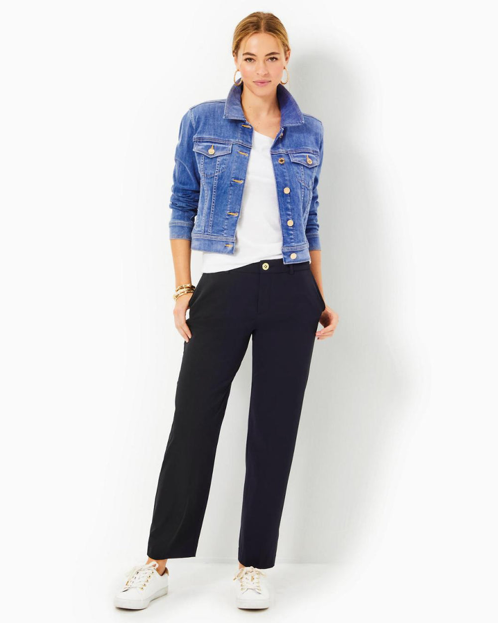 Lilly Pulitzer Upf 50+ 28" Travel Trouser Noir | Women Bottoms