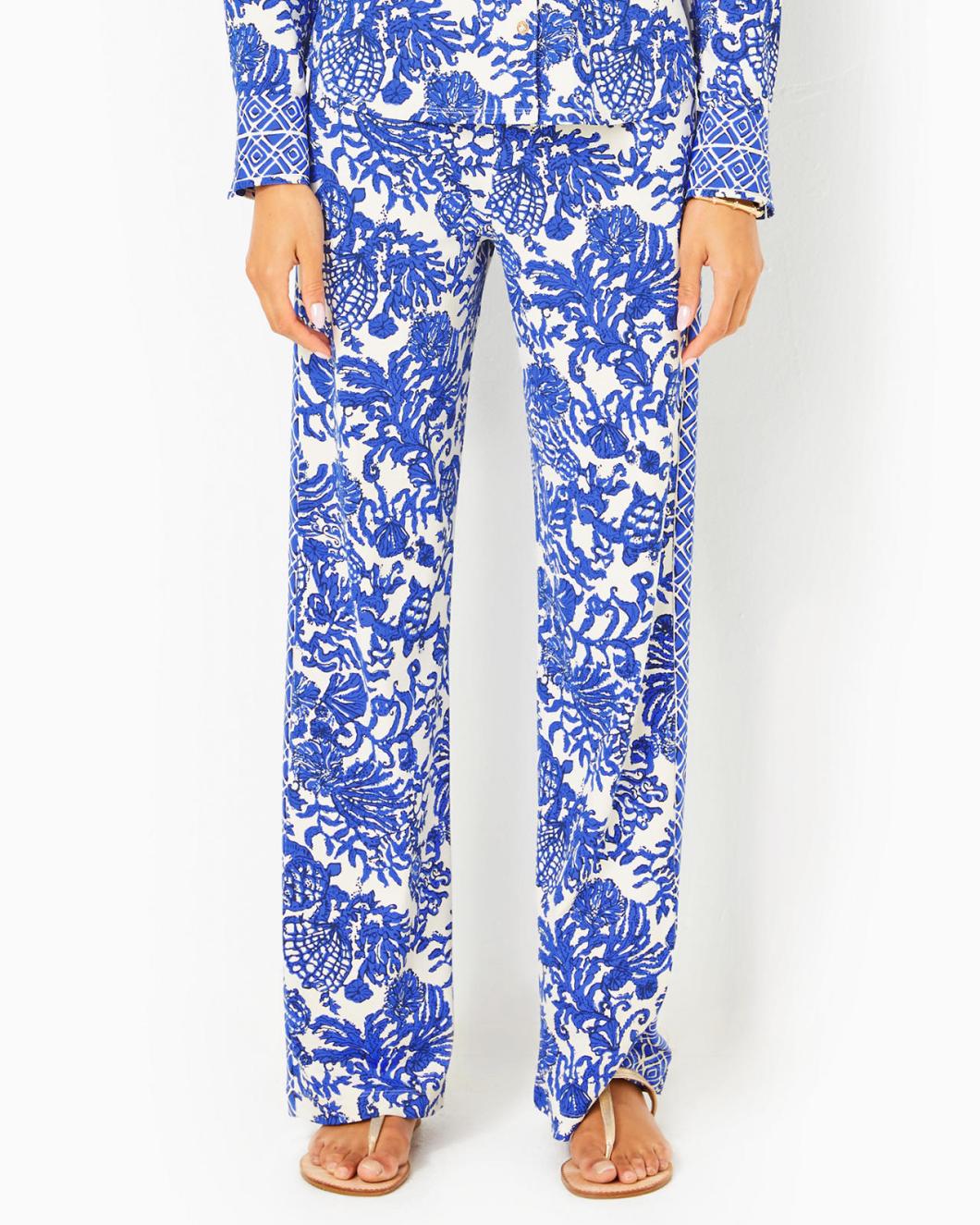 Lilly Pulitzer Upf 50+ 32" Grenada Knit Pant Deeper Coconut Ride With Me Engineered Chillylilly | Women Bottoms