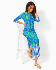 Lilly Pulitzer Upf 50+ Chillylilly Seralina Maxi Dress Briny Blue A Bit Salty Engineered Chillylilly | Women Straight Dresses