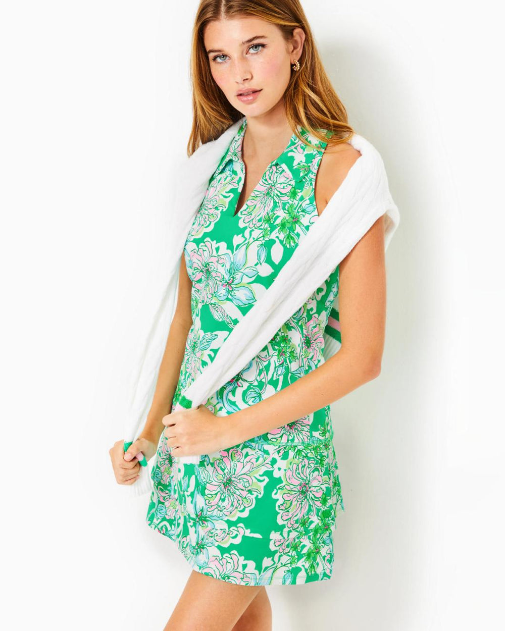Lilly Pulitzer Upf 50+ Dania Dress Spearmint Blossom Views | Women Active Dresses