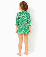 Lilly Pulitzer Upf 50+ Girls Sharlene Rashguard Swim Set Conch Shell Pink Lets Go Bananas | Girl Swim