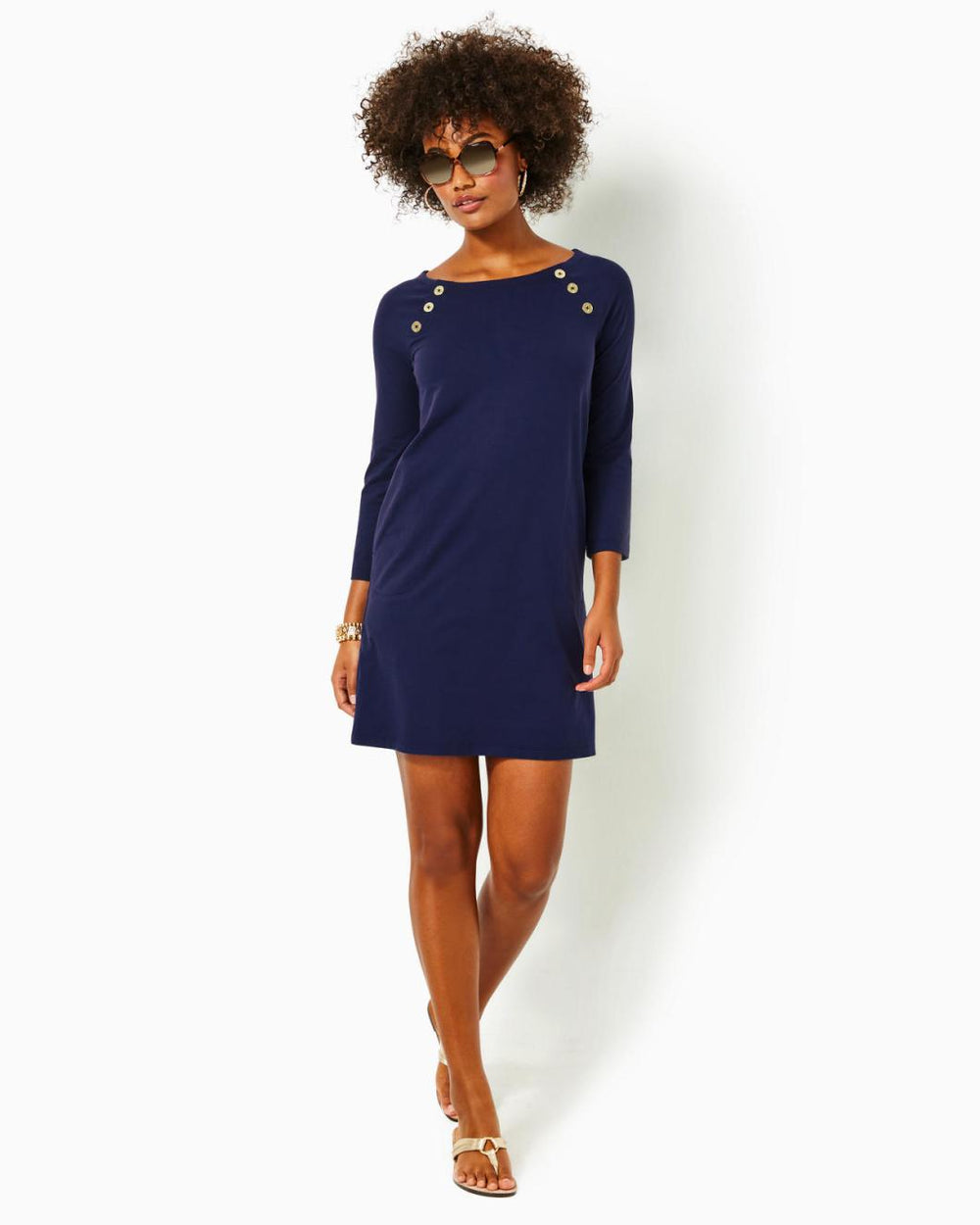 Lilly Pulitzer Upf 50+ Kaelin Dress True Navy | Women A-Line/Easy Dresses