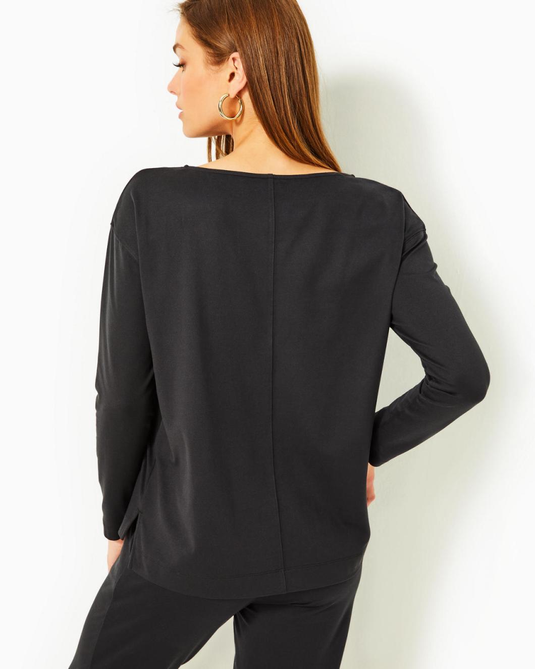 Lilly Pulitzer Upf 50+ Karessa Top Black | Women Tops