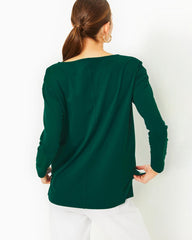 Lilly Pulitzer Upf 50+ Karessa Top Evergreen | Women Tops