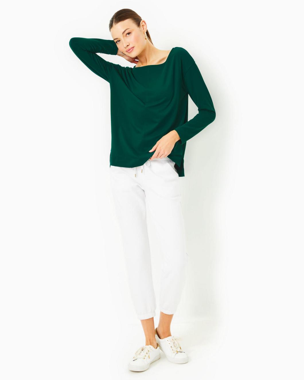 Lilly Pulitzer Upf 50+ Karessa Top Evergreen | Women Tops