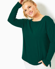 Lilly Pulitzer Upf 50+ Karessa Top Evergreen | Women Tops