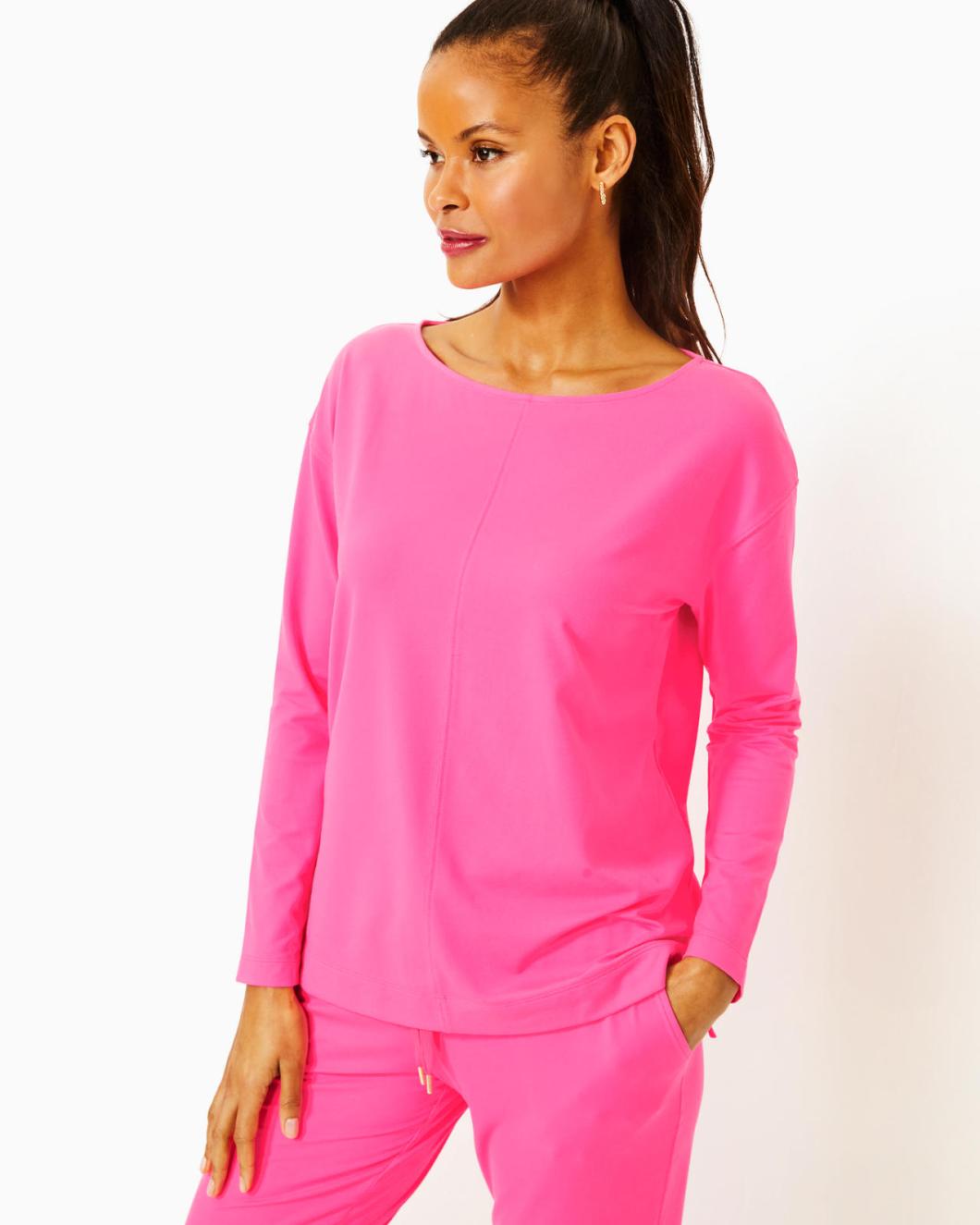 Lilly Pulitzer Upf 50+ Karessa Top Roxie Pink | Women Tops