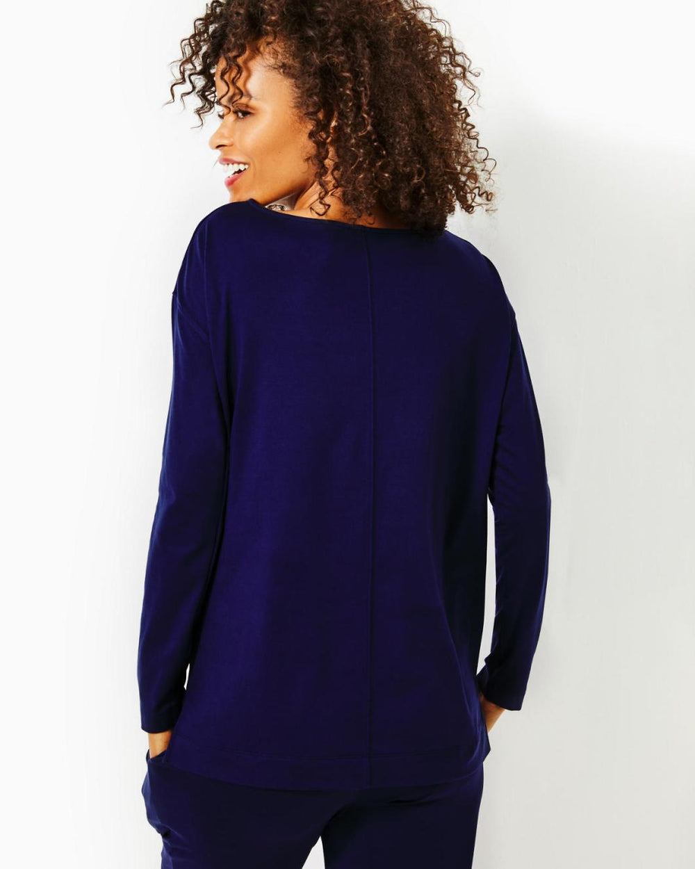 Lilly Pulitzer Upf 50+ Karessa Top True Navy | Women Tops