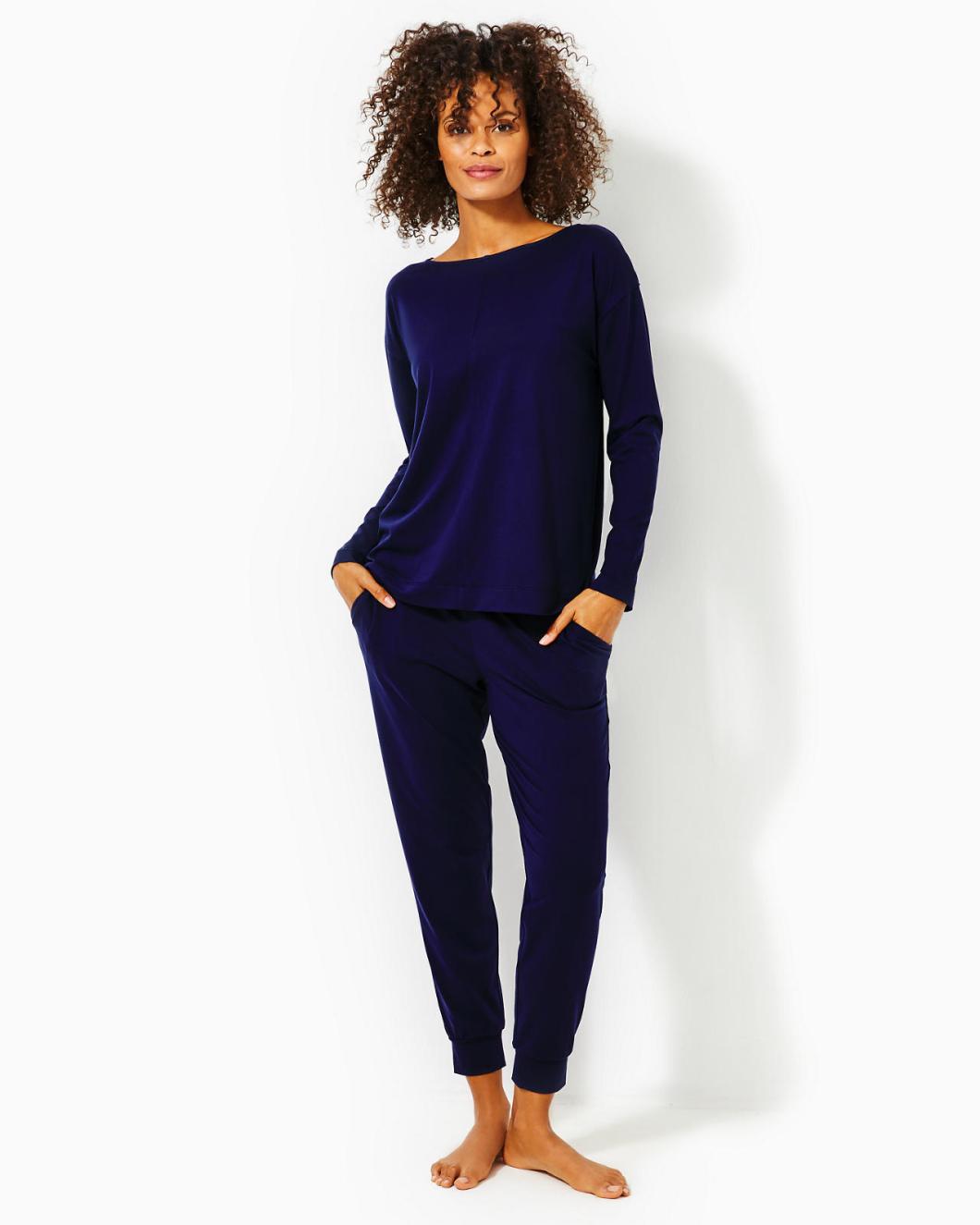 Lilly Pulitzer Upf 50+ Karessa Top True Navy | Women Tops