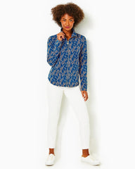 Lilly Pulitzer Upf 50+ Leona Zip-Up Jacket Low Tide Navy Easy To Spot | Women Tops