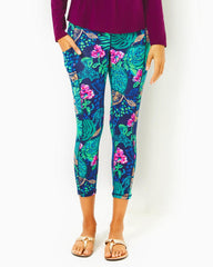 Lilly Pulitzer Upf 50+ Luxletic 24" Weekender High-Rise Midi Legging Low Tide Navy Life Of The Party | Women Bottoms