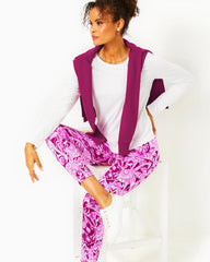 Lilly Pulitzer Upf 50+ Luxletic 24" Weekender High-Rise Midi Legging Mulberry Wild Ride | Women Bottoms