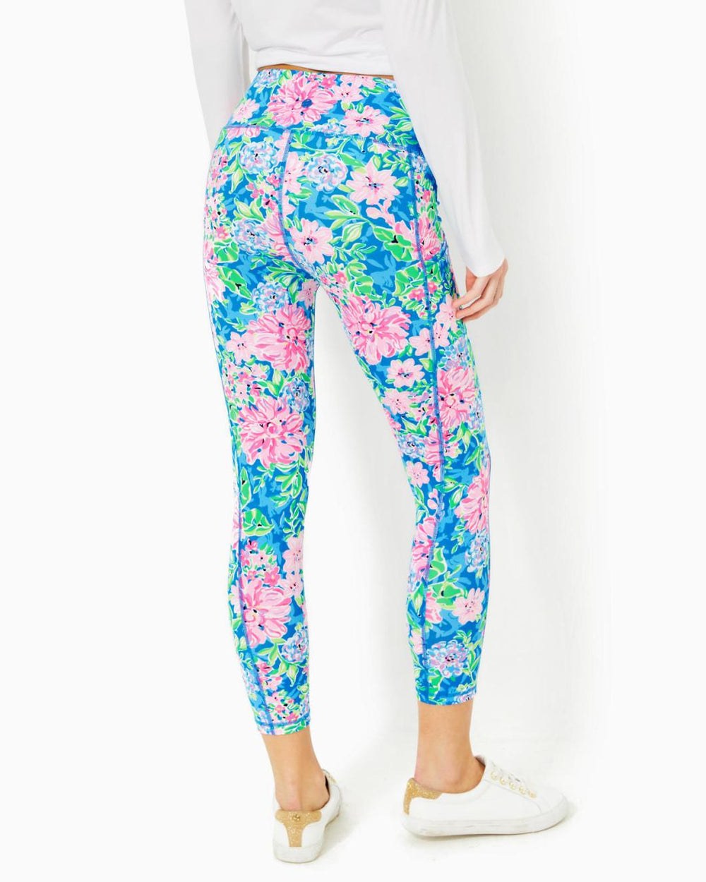Lilly Pulitzer Upf 50+ Luxletic 24" Weekender High Rise Midi Legging Multi Spring In Your Step | Women Bottoms