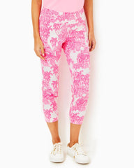 Lilly Pulitzer Upf 50+ Luxletic 25" Corso Crop Pant Resort White Pb Anniversary Toile Golf | Women Bottoms