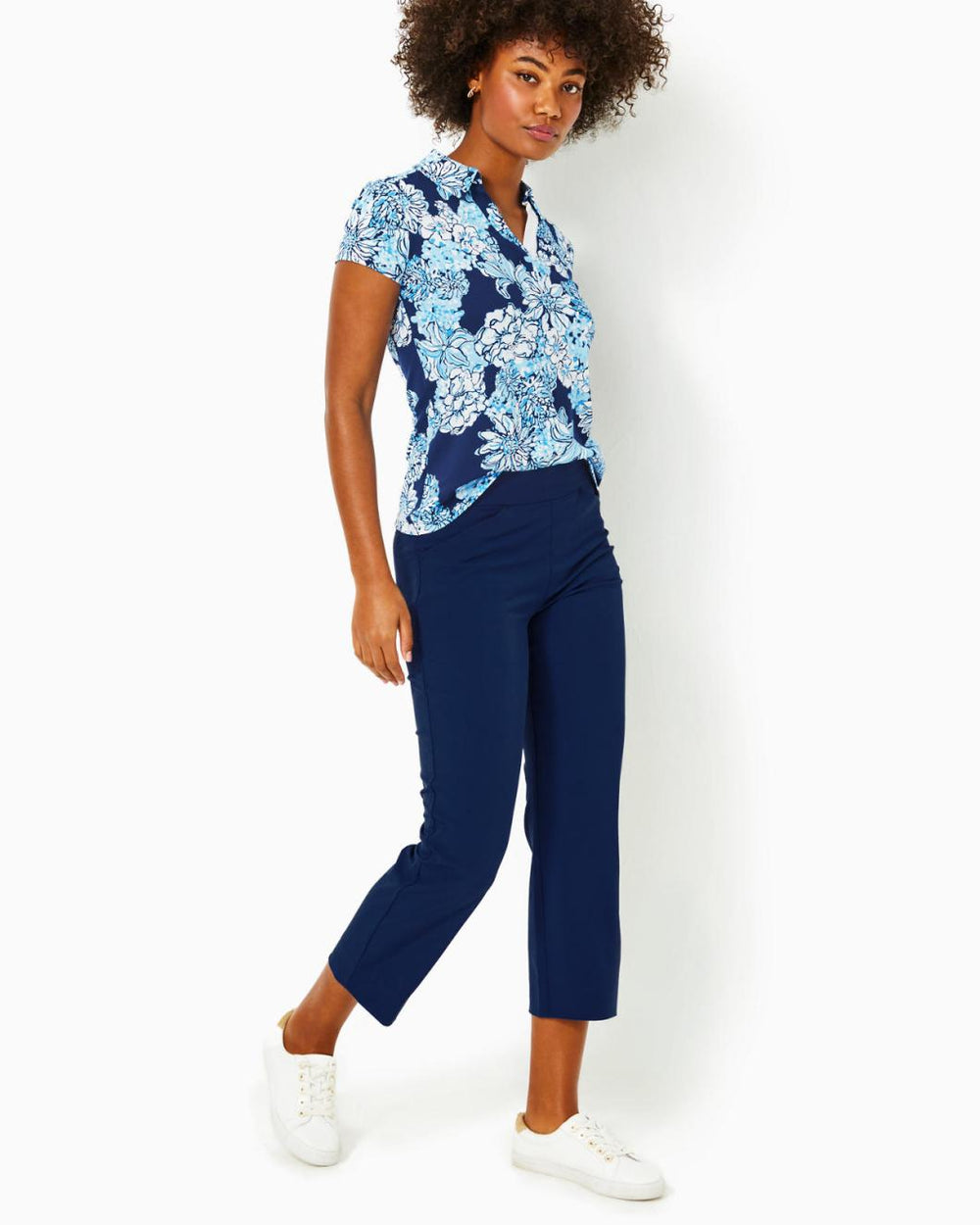 Lilly Pulitzer Upf 50+ Luxletic 26" Alston Crop Pant Low Tide Navy | Women Bottoms