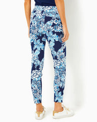 Lilly Pulitzer Upf 50+ Luxletic 28" Corso Pant Low Tide Navy Bouquet All Day Golf | Women Bottoms