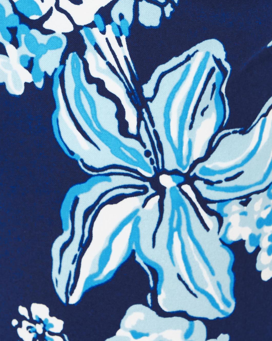 Lilly Pulitzer Upf 50+ Luxletic 28" Corso Pant Low Tide Navy Bouquet All Day Golf | Women Bottoms