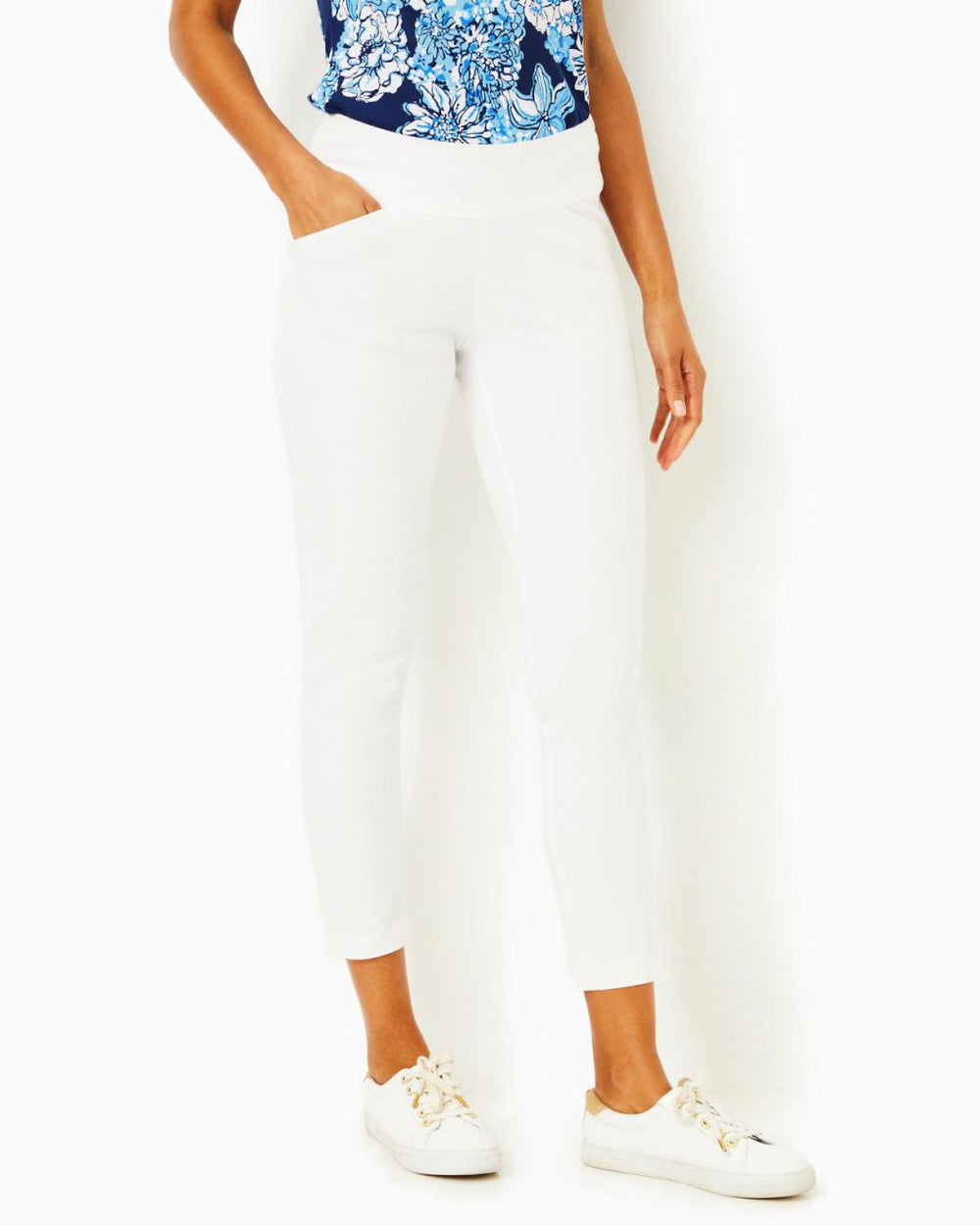 Lilly Pulitzer Upf 50+ Luxletic 28" Corso Pant Resort White | Women Bottoms