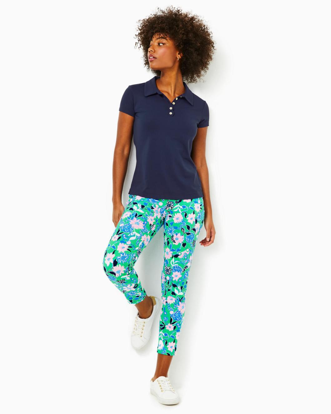 Lilly Pulitzer Upf 50+ Luxletic 28" Corso Pant Spearmint Golf Till You Drop Woven | Women Bottoms