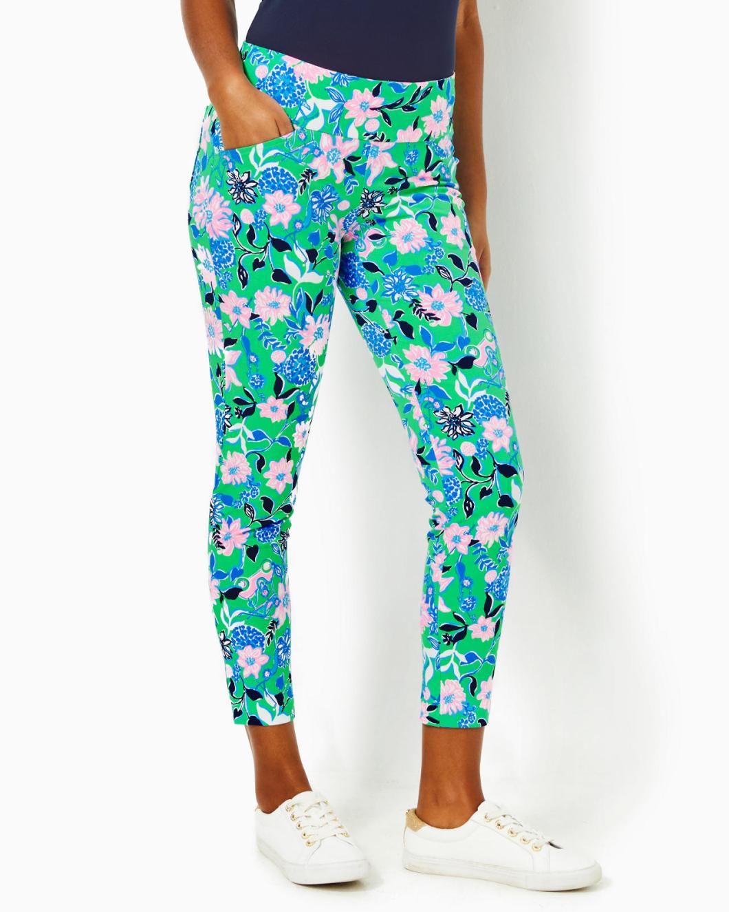 Lilly Pulitzer Upf 50+ Luxletic 28" Corso Pant Spearmint Golf Till You Drop Woven | Women Bottoms