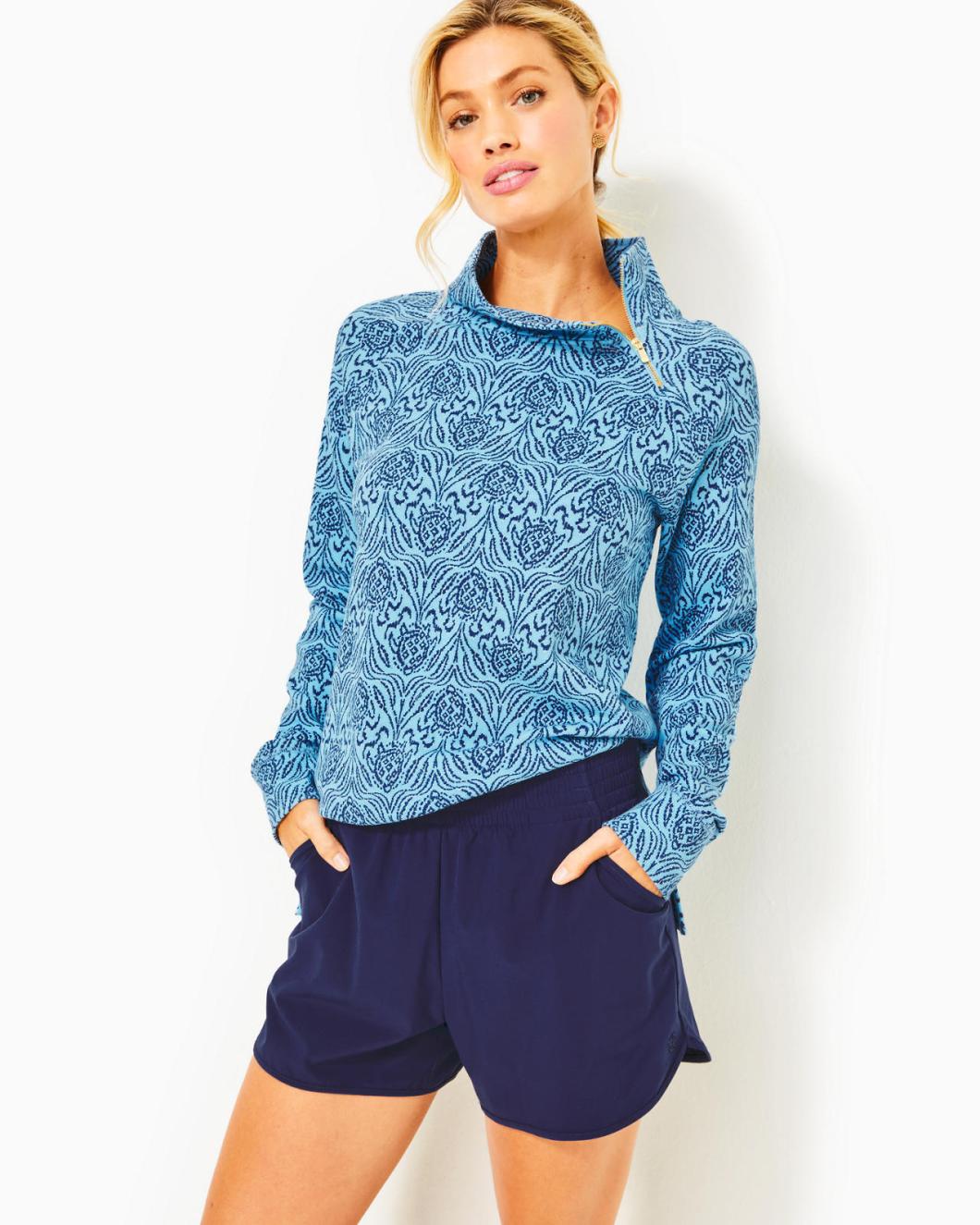 Lilly Pulitzer Upf 50+ Luxletic 4" Backcourt Short Low Tide Navy | Women Bottoms