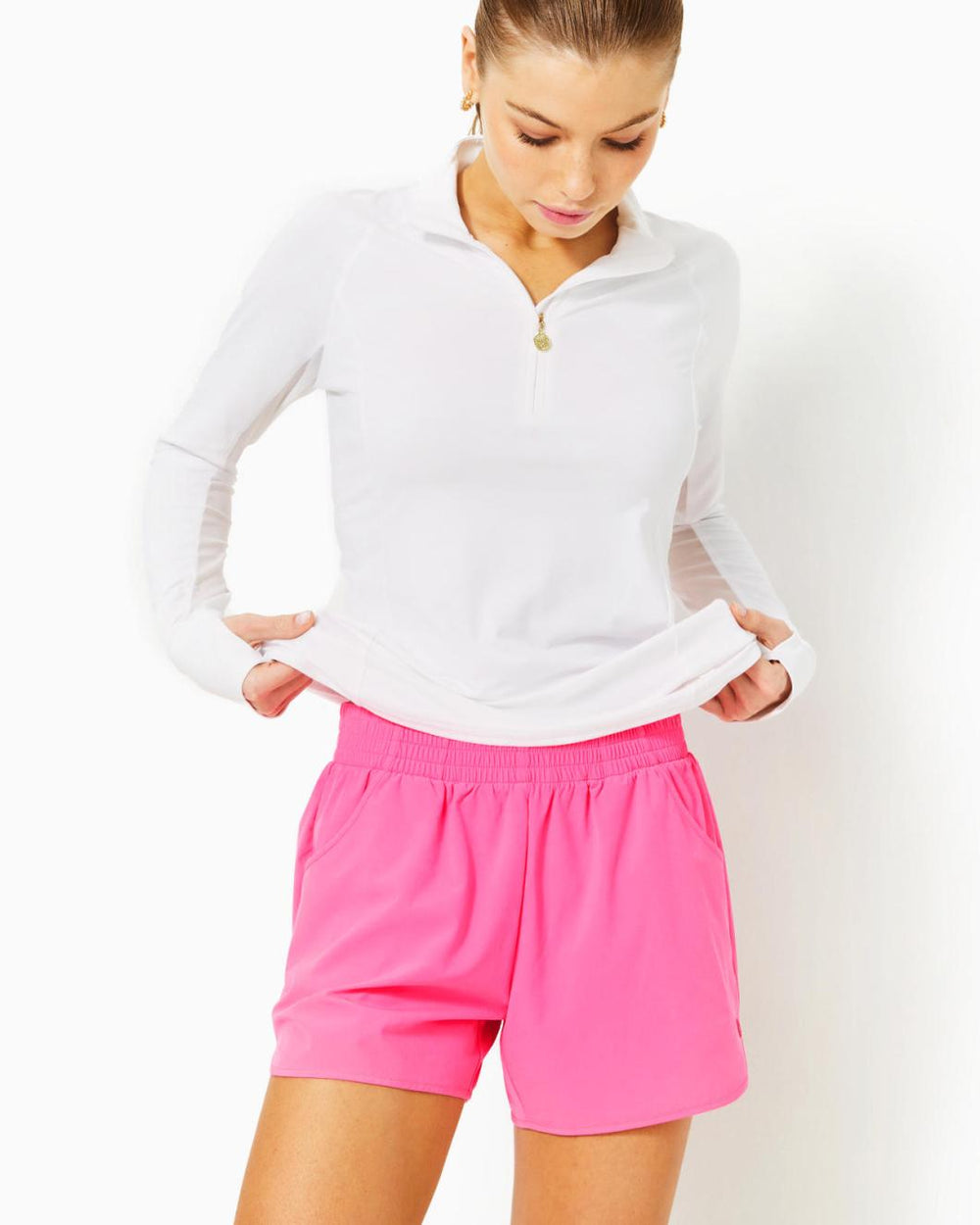 Lilly Pulitzer Upf 50+ Luxletic 4" Backcourt Short Roxie Pink | Women Bottoms