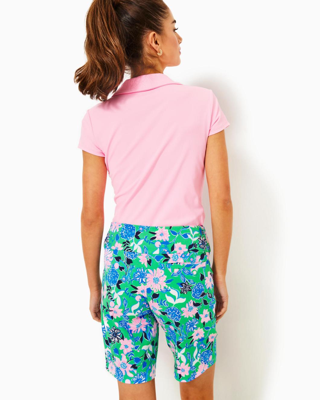 Lilly Pulitzer Upf 50+ Luxletic 9" Reid Short Spearmint Golf Till You Drop Woven | Women Bottoms