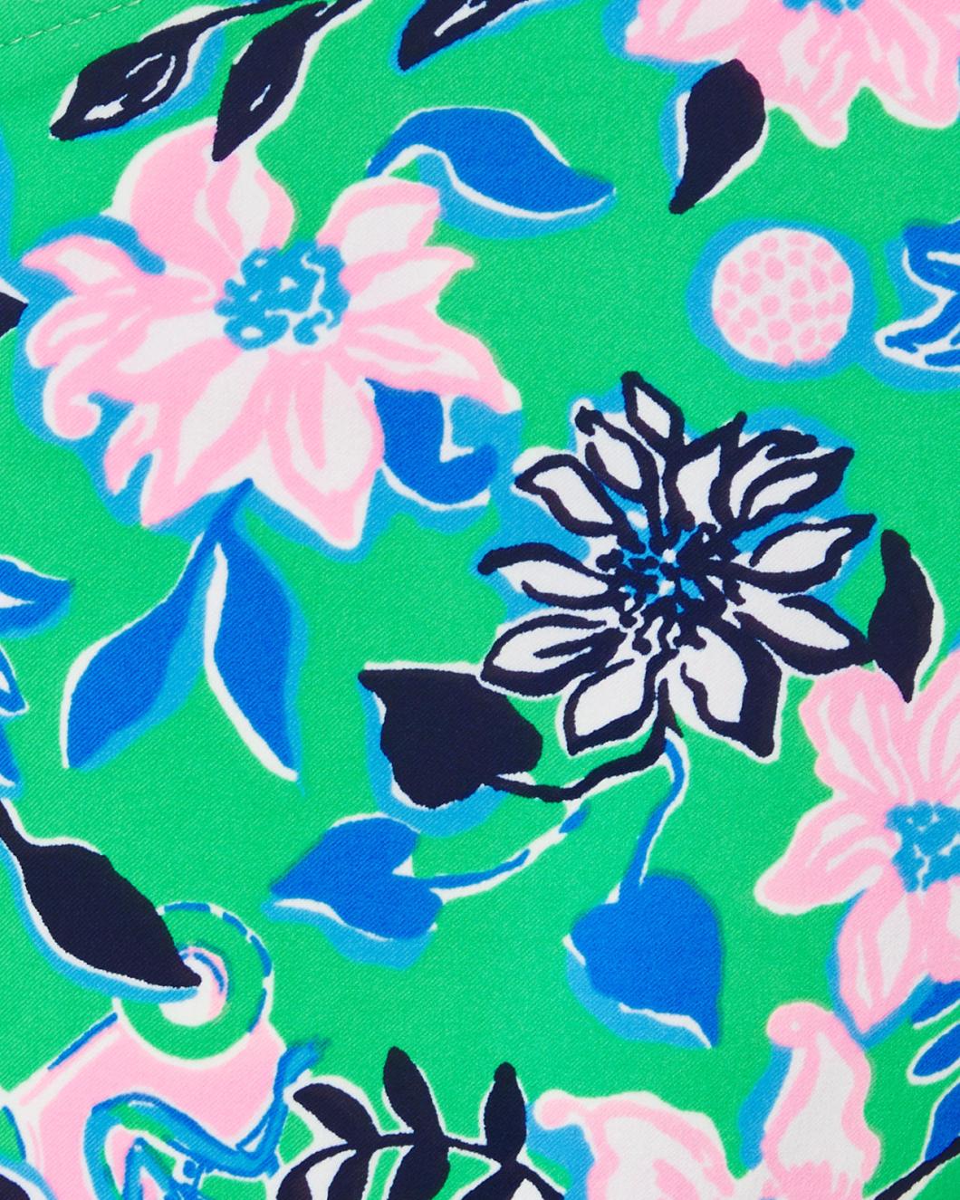 Lilly Pulitzer Upf 50+ Luxletic 9" Reid Short Spearmint Golf Till You Drop Woven | Women Bottoms