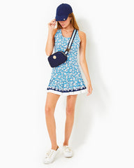 Lilly Pulitzer Upf 50+ Luxletic Ace Active Dress Lunar Blue Palm Beach Petals Engineered Luxletic | Women Active Dresses