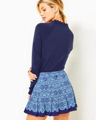 Lilly Pulitzer Upf 50+ Luxletic Annora Skort Bon Bon Blue Go Your Own Wave Engineered Skort | Women Bottoms