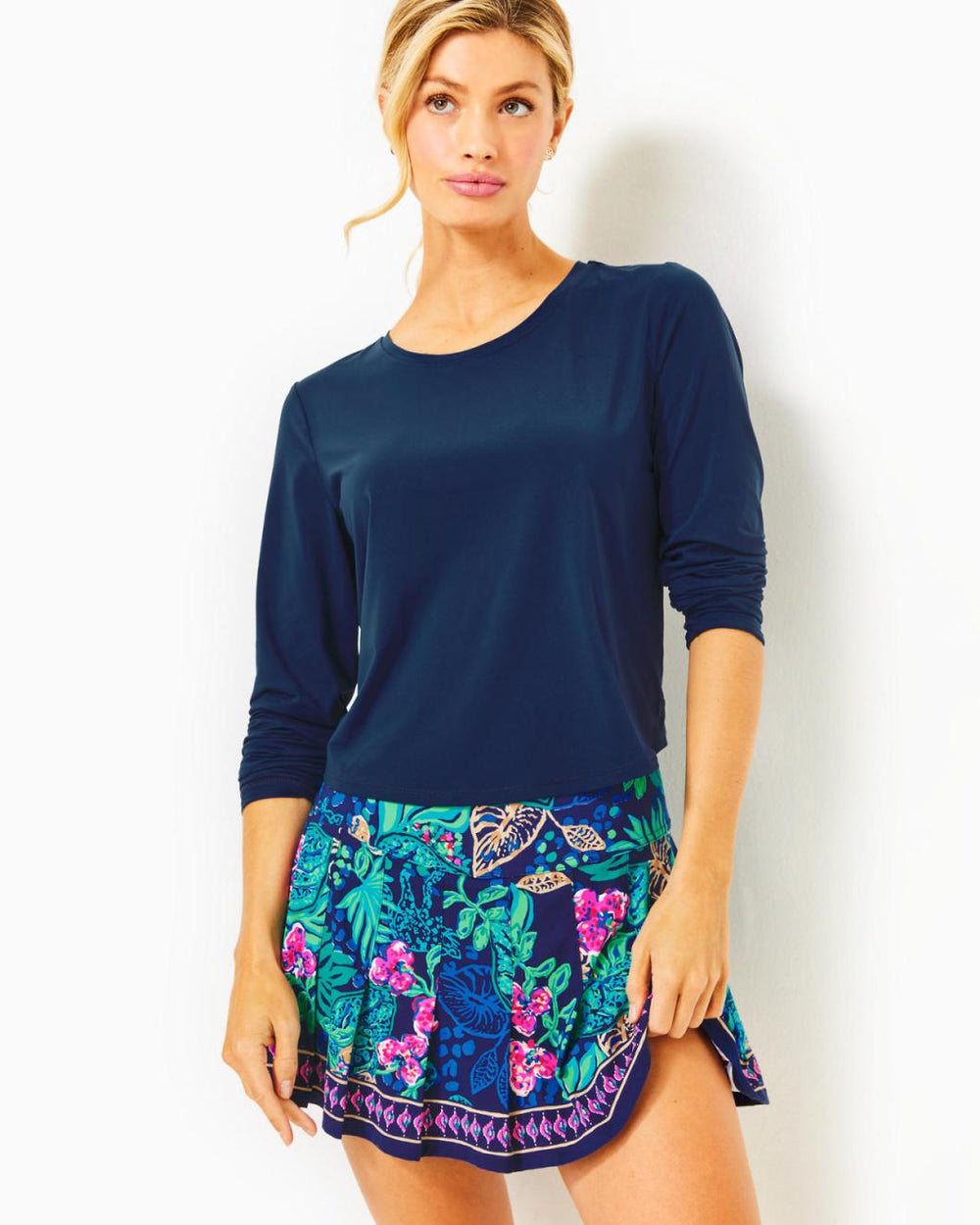 Lilly Pulitzer Upf 50+ Luxletic Annora Skort Low Tide Navy Life Of The Party Engineered Skort | Women Bottoms