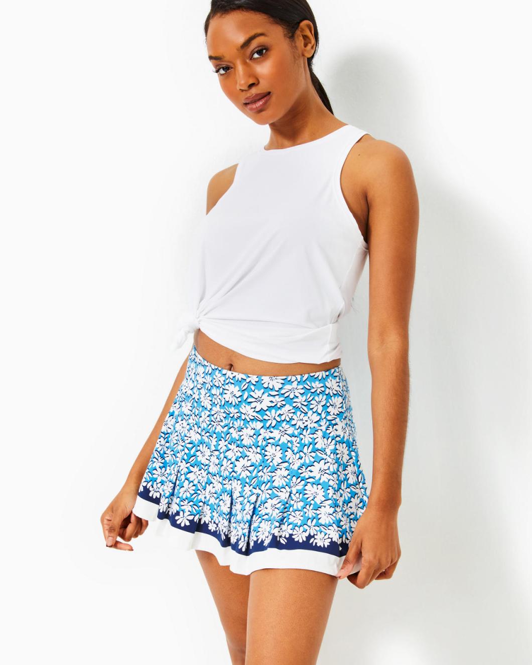 Lilly Pulitzer Upf 50+ Luxletic Annora Skort Lunar Blue Palm Beach Petals Engineered Luxletic | Women Bottoms