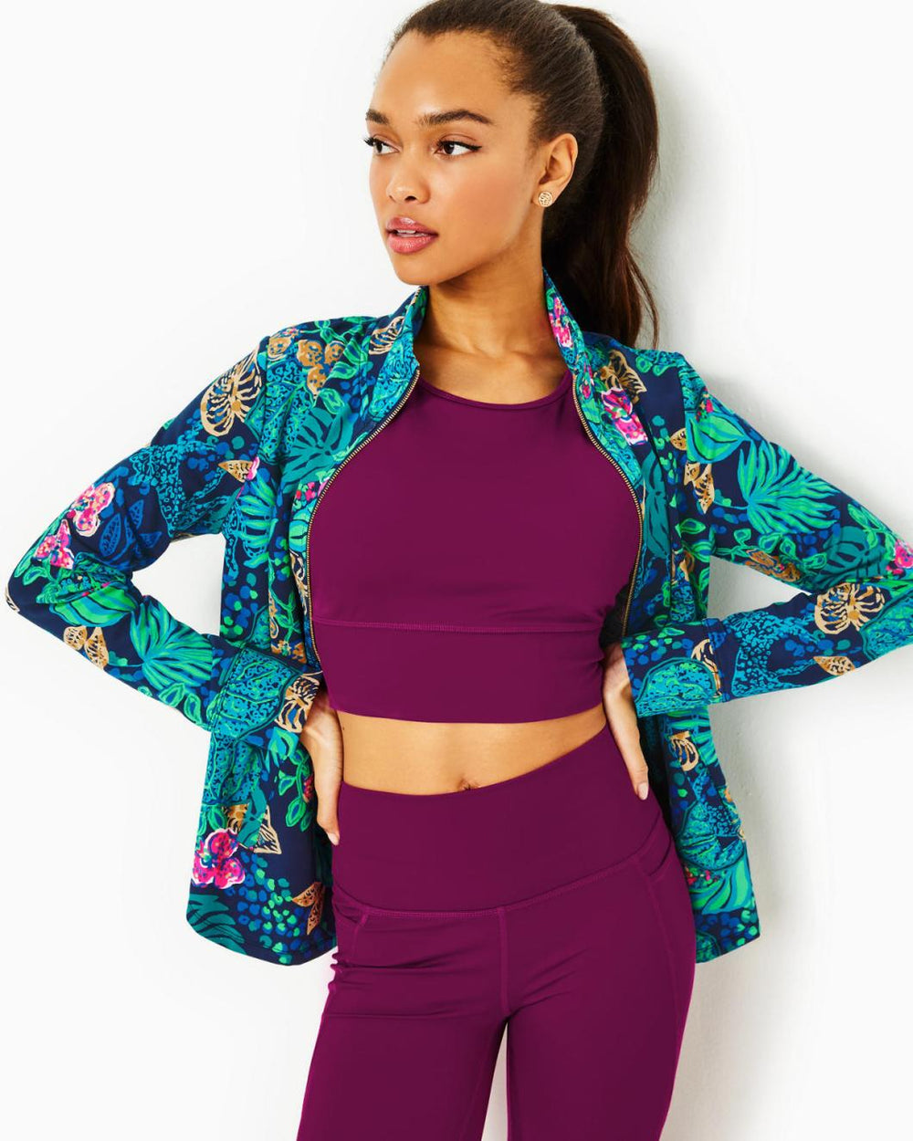 Lilly Pulitzer Upf 50+ Luxletic Bentlee Bra Top Mulberry | Women Tops