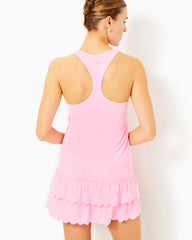 Lilly Pulitzer Upf 50+ Luxletic Claralee Scallop Bra Tank Top Conch Shell Pink | Women Tops