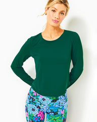 Lilly Pulitzer Upf 50+ Luxletic Emerie Active Tee Evergreen | Women Tops