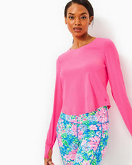 Lilly Pulitzer Upf 50+ Luxletic Emerie Active Tee Roxie Pink | Women Tops