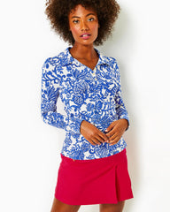 Lilly Pulitzer Upf 50+ Luxletic Frida Polo Deeper Coconut Ride With Me | Women Tops