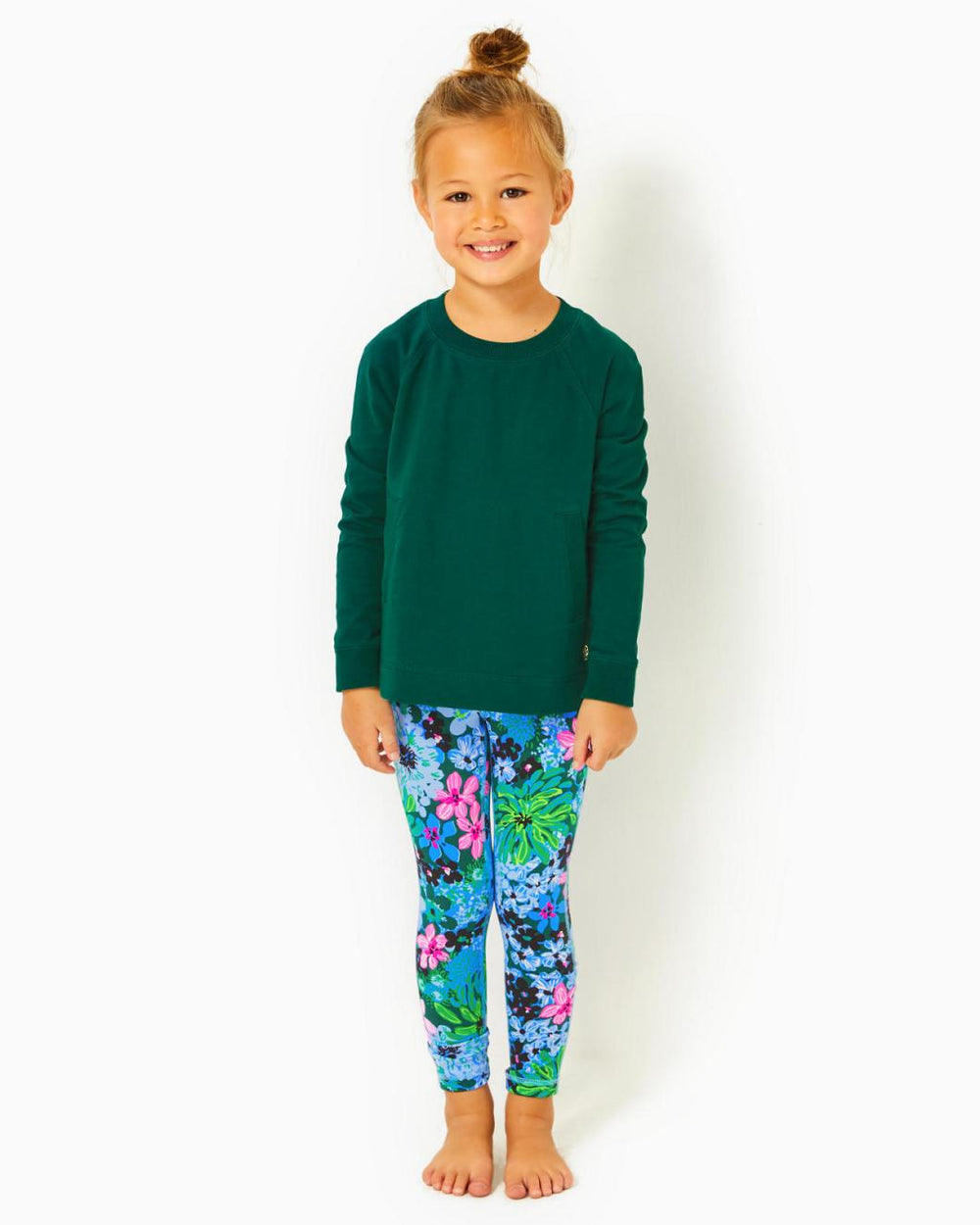 Lilly Pulitzer Upf 50+ Luxletic Girls Mini Weekender Legging Multi Soiree All Day | Girl Tops &amp; Bottoms