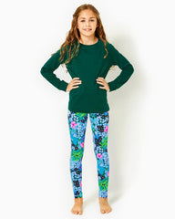 Lilly Pulitzer Upf 50+ Luxletic Girls Mini Weekender Legging Multi Soiree All Day | Girl Tops &amp; Bottoms
