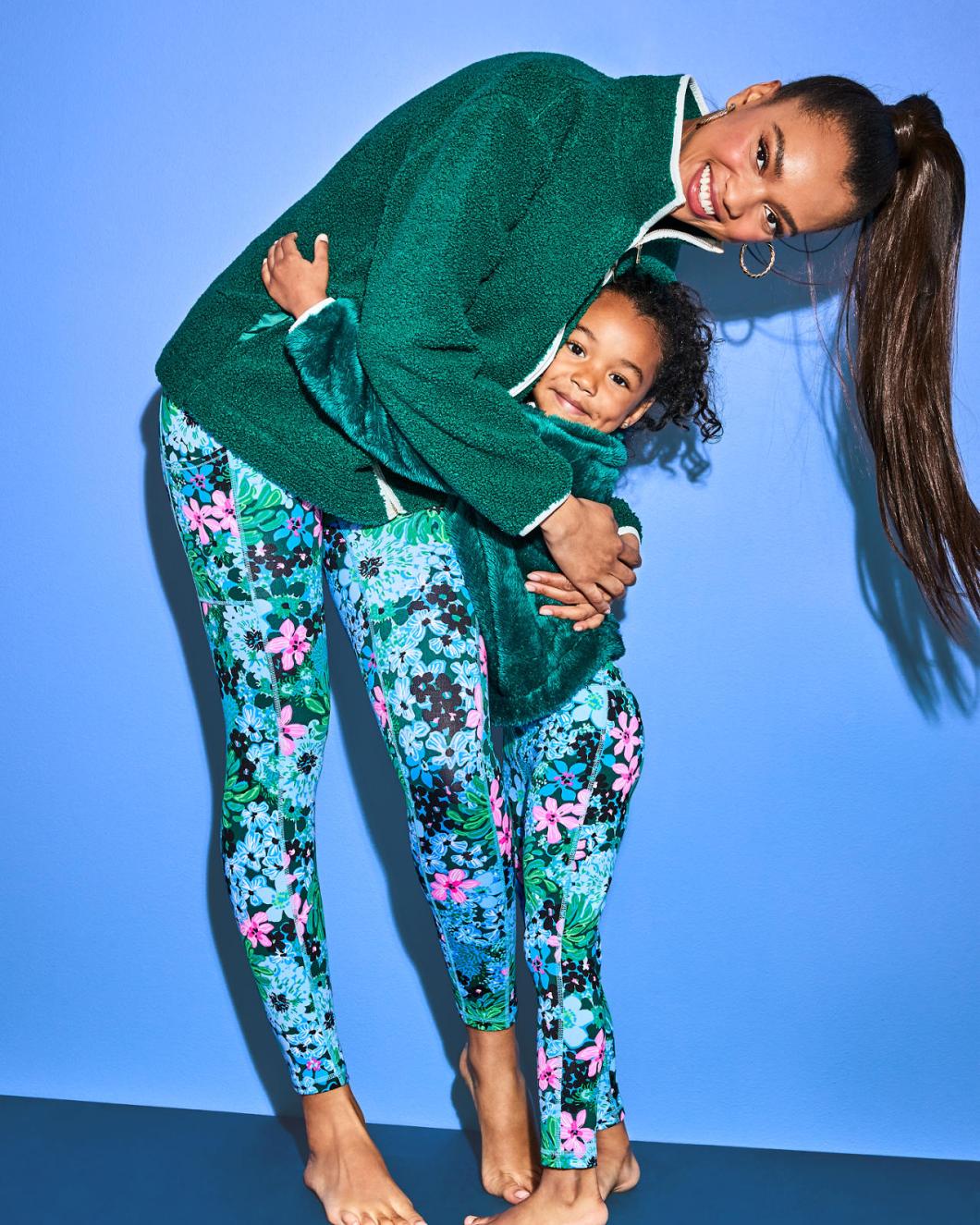 Lilly Pulitzer Upf 50+ Luxletic Girls Mini Weekender Legging Multi Soiree All Day | Girl Tops &amp; Bottoms