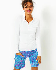 Lilly Pulitzer Upf 50+ Luxletic Hutton Polo Resort White | Women Tops