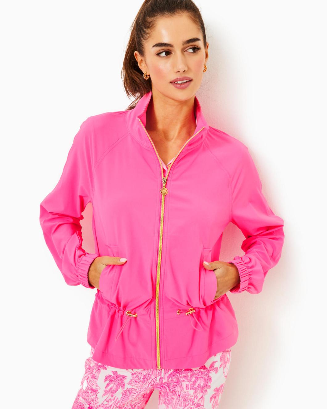 Lilly Pulitzer Upf 50+ Luxletic Islanna Performance Jacket Roxie Pink | Women Tops