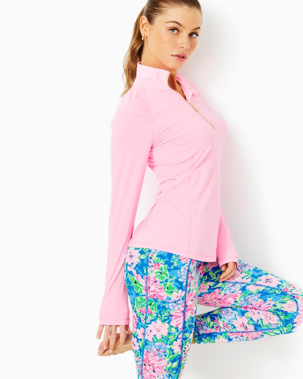 Lilly Pulitzer Upf 50+ Luxletic Justine Pullover Conch Shell Pink | Women Tops