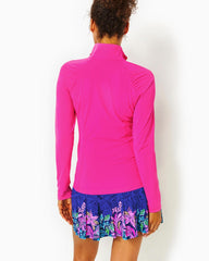 Lilly Pulitzer Upf 50+ Luxletic Justine Pullover Pink Palms | Women Tops