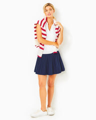 Lilly Pulitzer Upf 50+ Luxletic Makara Pleated Skort Low Tide Navy | Women Bottoms