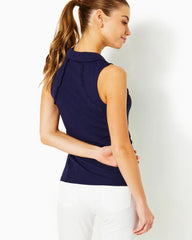 Lilly Pulitzer Upf 50+ Luxletic Martina Polo Top True Navy | Women Tops