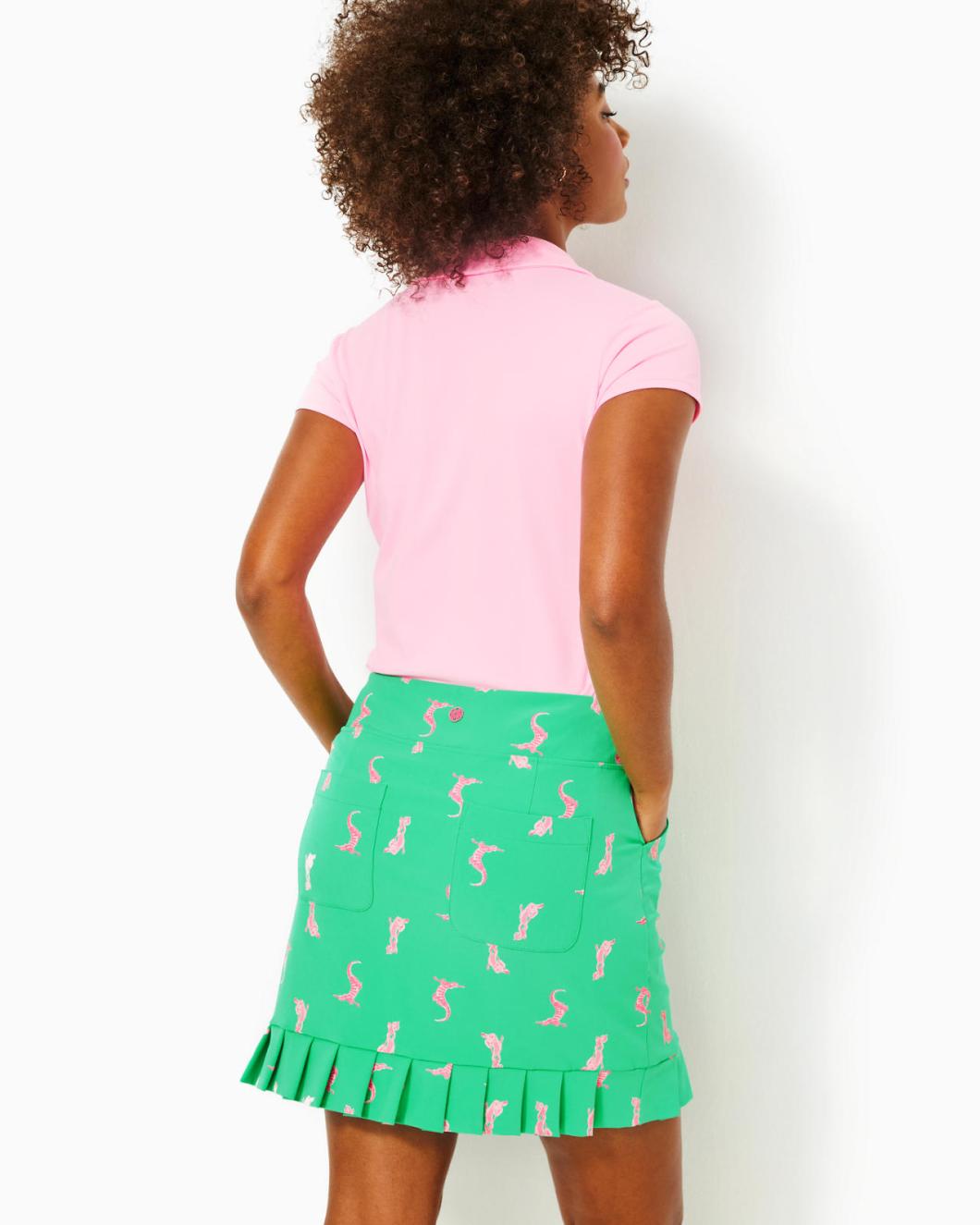 Lilly Pulitzer Upf 50+ Luxletic Monica Pleated Skort Spearmint Par Tee Animals Golf | Women Bottoms
