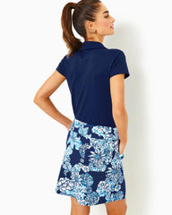 Lilly Pulitzer Upf 50+ Luxletic Monica Skort Low Tide Navy Bouquet All Day Golf | Women Bottoms
